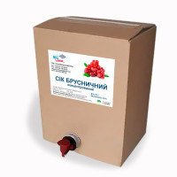 Концентрированный брусничный сок, bag-in-box 10л/13кг